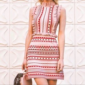 ALLISON New York Pink Multi knit print dress
